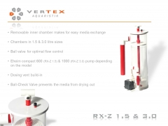 Vertex RX-Z Zeolith Filter, Builöd Quality of the next generation with Eheim Pumps and inner chamber for easy exchange of the Media.