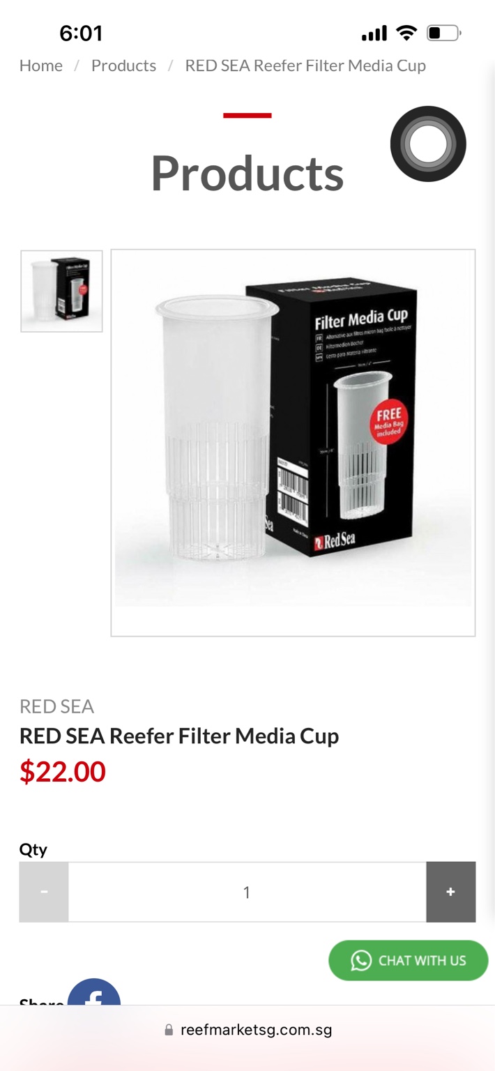 filter media cup red sea