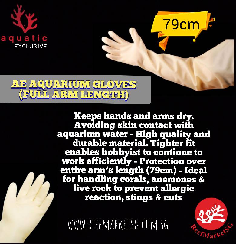 AE AQUARIUM GLOVES (FULL ARM LENGTH) ReefMarketSG Singapore Reef